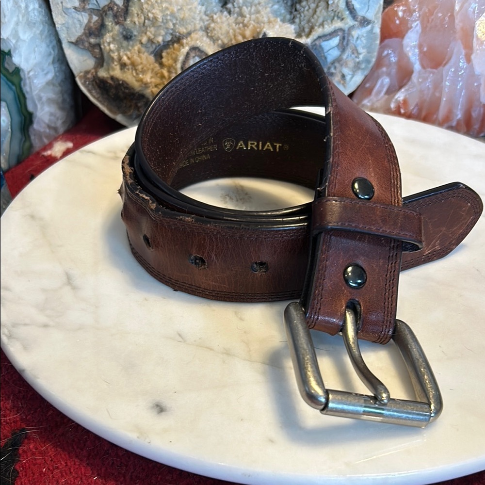 Ariat Brown Leather Belt vintage ‘95 size 36-42